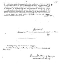 Page 2 of Instrument of Accession