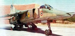 A MiG-23BN (SM294), from No.10 Winged Daggers Squadron 