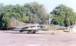 A visiting MiG-23MF (SK427) at Lohegaon AFS, Pune. 
