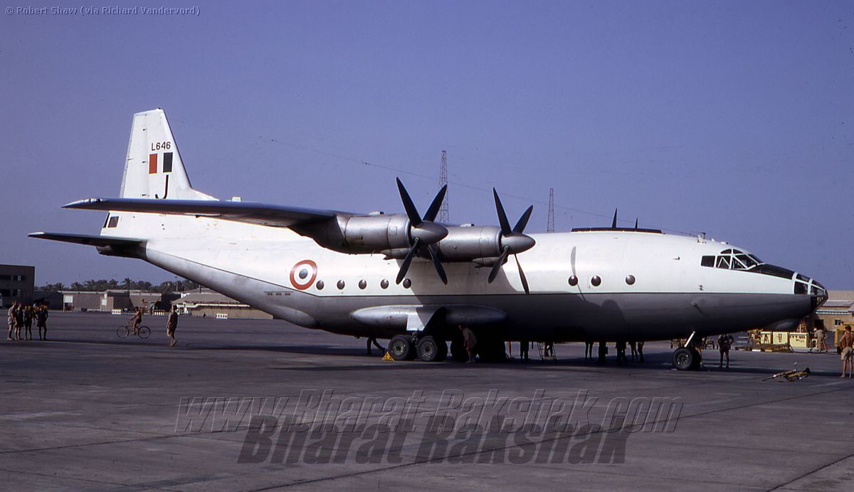 An-12 L646 at RAF Muharraq in September 1970