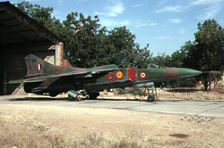A MiG-23UM, from No.29 Scorpios Squadron