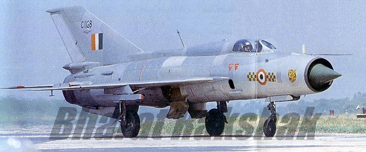 MiG-21FL (C1128), from No.1 Tigers Squadron