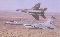 MiG-29 Fulcrums over the Deccan