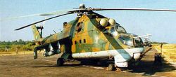 Mi-25 armed with bombs.