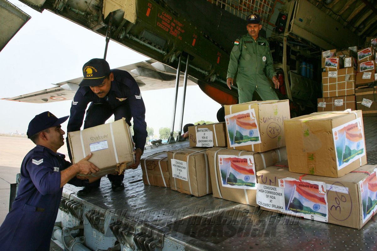 Relief supplies to Sri Lanka
