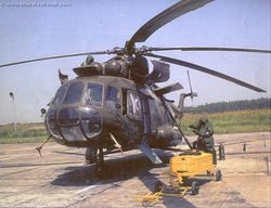 Working on a Mil Mi-17