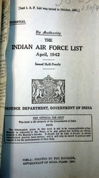 Indian Air Force List 1942