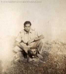 Unidentfied Pilot with Dog, possibly Kohat
