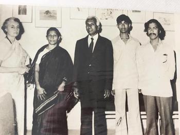 Retd Flt Lt Paddington and family meeting with the Prime Minister Indira Gandhi  