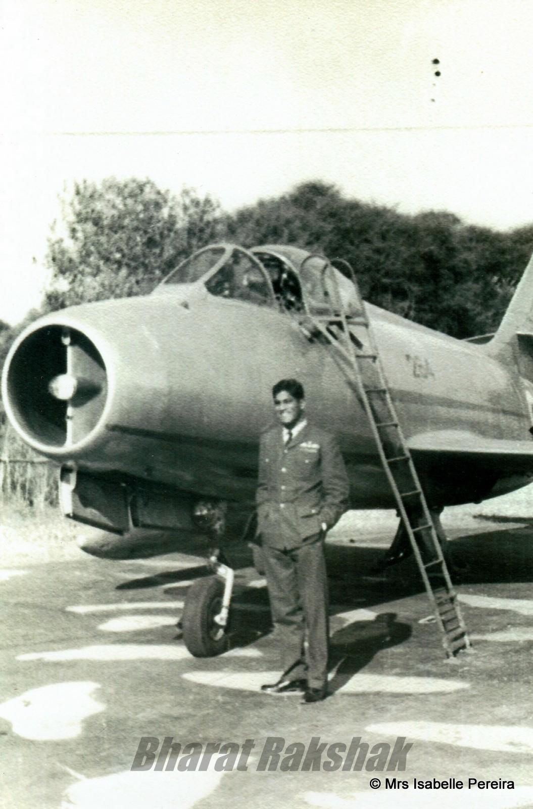 With a Mystere IVa Fighter Bomber.