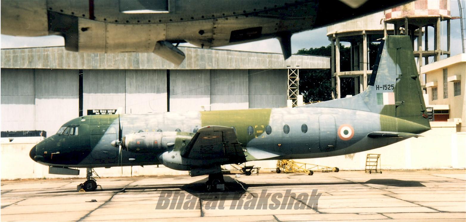 One of the rare examples of a HS-748 in Camo scheme