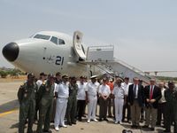 Indian and American teams with the aircraft
