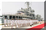 INS Shardul was commissioned by Defence Minister A K Antony at the Karwar naval base on 04 Jan 2007. Seen here is a Guard of Honour during the ship's commissioning ceremony. Image © PRO, Indian Navy