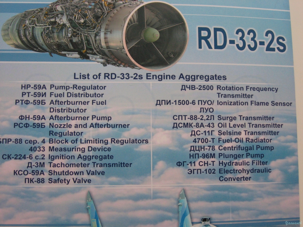 RD-33-2 Engine components