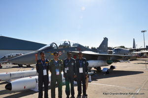 Cdr Raturi,the new Tejas Flight Test Engineer with his team