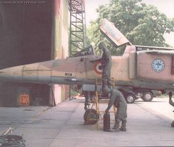 MiG-27 being cleaned up