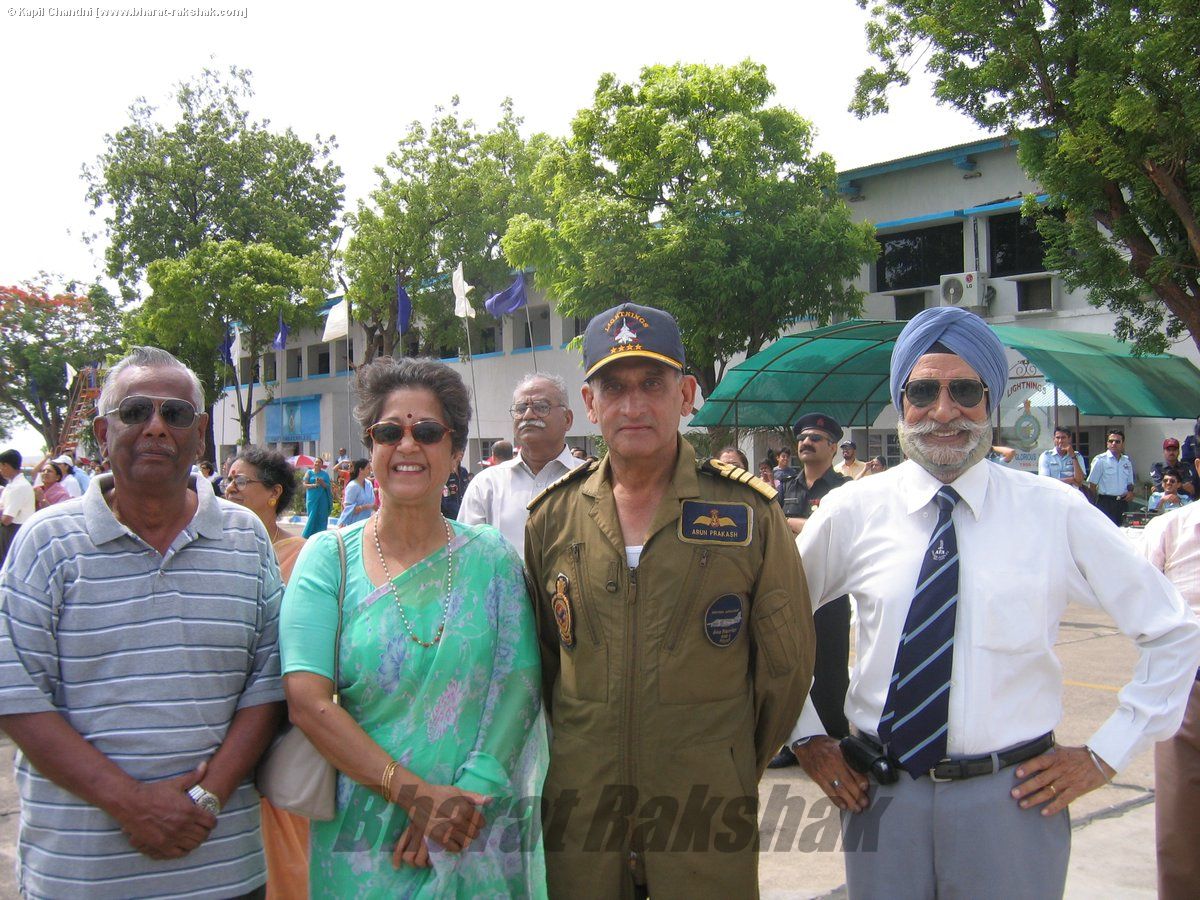 AVM Cecil Parker with the Naval Chief and his wife and Gp Capt Marwah
