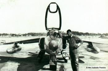 Lawrie with his beloved Gnat.